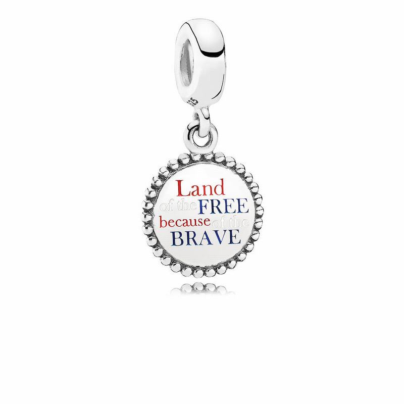 Pandora Land Of The Free Because Of The Brave Dangle Charm Ireland - Sterling Silver - 250194KPG